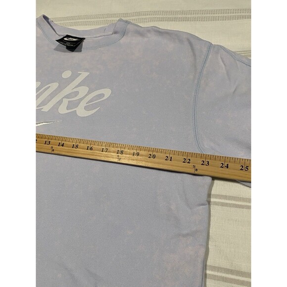 Women's Nike Big Logo Swoosh Check Cropped Sweatshirt Workout Sz 1X Cotton - Picture 7 of 10